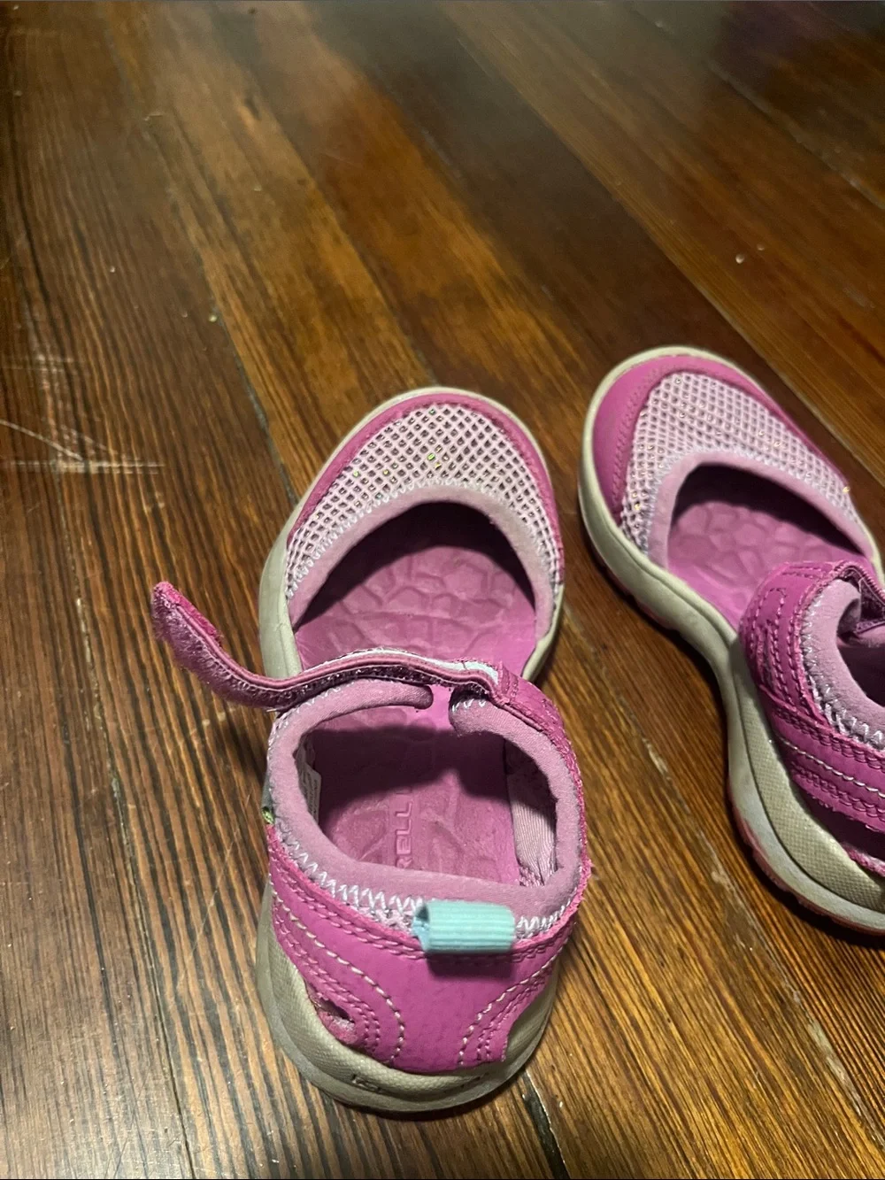 Merrell Kids Pink Mary-Jane Sport Sandals with Cream Soles